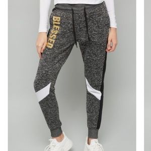 Rue21 Blessed fleece lined joggers. NWT